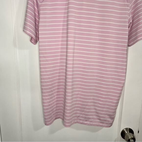Greyson Suni Sunrise Pink White Striped Polo Shirt - Picture 7 of 16